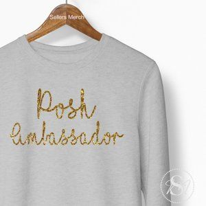 Posh Ambassador Crew Neck Graphic Sweatshirt